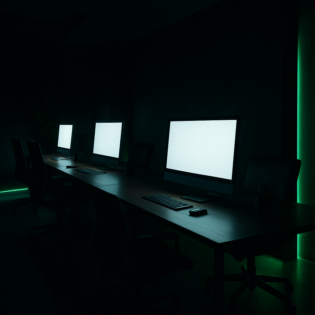 Inside the Harsha Digital Solutions studio at night
